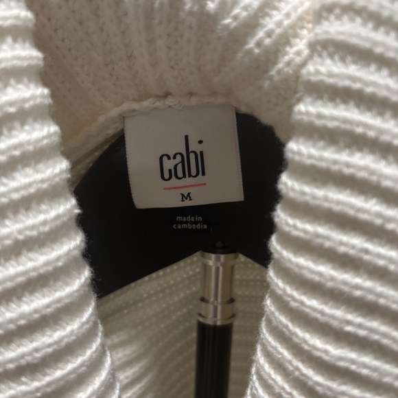 CAbi Cream Ribbed Women's Shrug - Picture 2 of 3